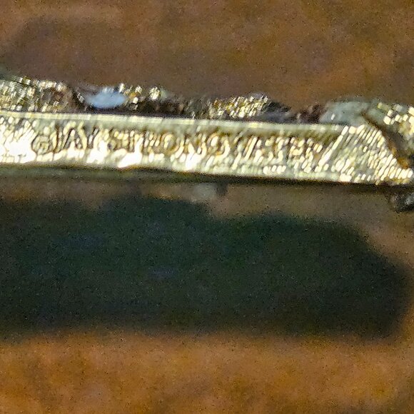 RARE JAY STRONGWATER MAROON DOGWOOD FLOWER VANITY MAKEUP ENAMEL MIRROR - Picture 11 of 12